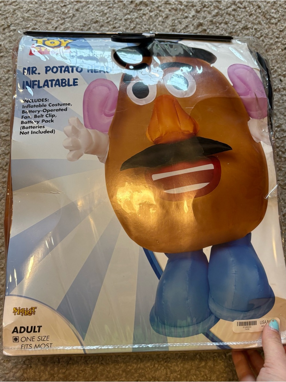 Disney Mr. Potato Head Inflatable Costume NEW Toy Story Spirit Halloween World